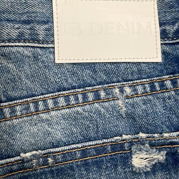 EB Denim Cross Over Jean Shorts Size 31 New Retails $195 - Picture 5 of 10
